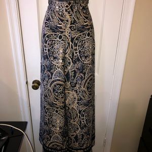 H&M pattern wide leg pant